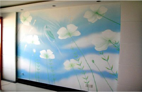 德清画墙绘怎么画好白云的蓬松感?