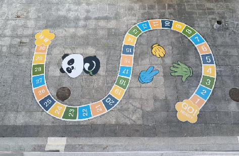 德清地面游戏彩绘