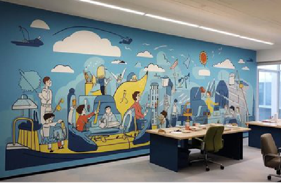 德清办公室墙绘的特点。