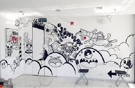 德清手绘墙并非传统涂鸦。